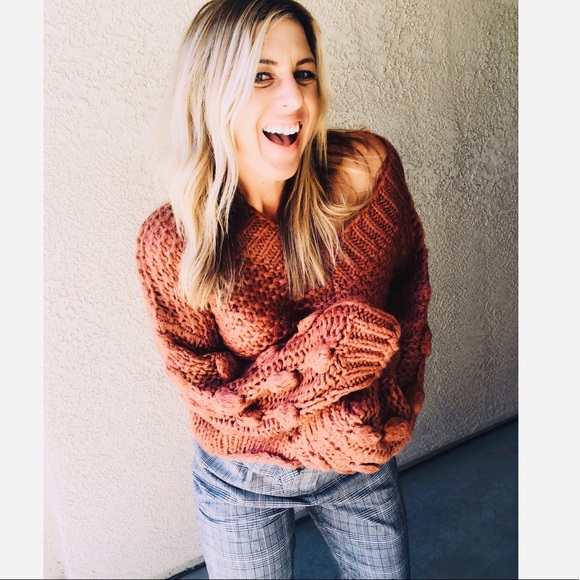 POM POM Chunky open knit sweater - Picture 2 of 8